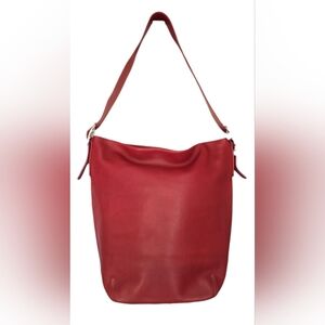 Vintage Coach 9151 Large Duffle Sac Red with Nickel EUC lightweight leather